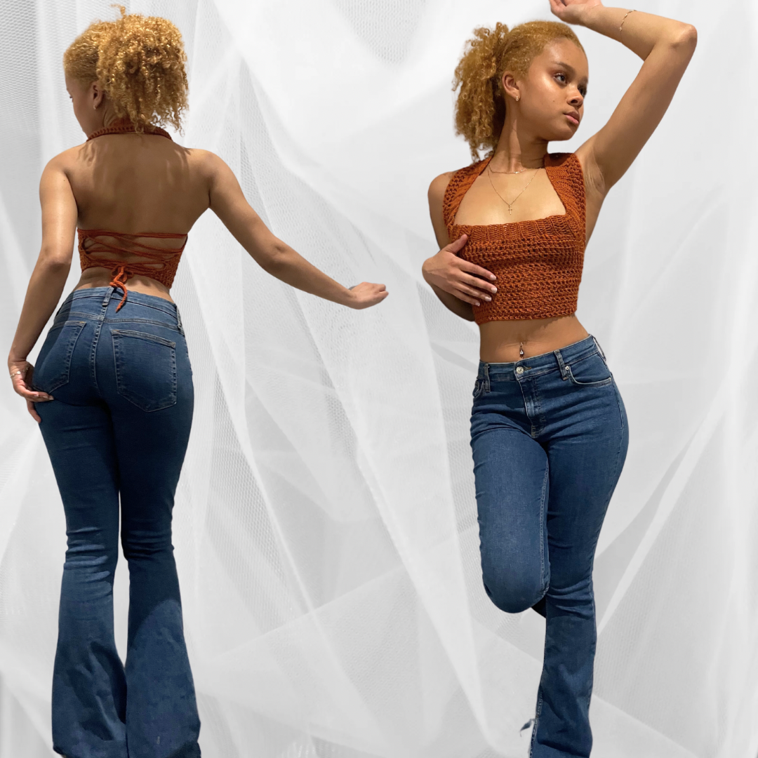 “Astrid” Top in Brown